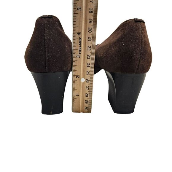 Magdesians California Women's Brown Suede Block Heel‎ Shoes 9.5 Neutral Workwear - Picture 6 of 15